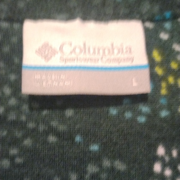 Columbia green speckled fleece 1/4 zip popover jacket/fleece - Picture 4 of 6